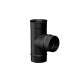 Pelletkachel rookkanaal zwart RVS, Ø80mm premium line, T-stuk 90° mannelijk