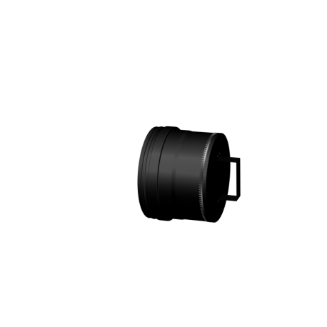 Pelletkachel rookkanaal zwart RVS, Ø100mm premium line, condensdop gesloten