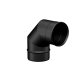 Pelletkachel rookkanaal zwart RVS, Ø80mm premium line, 90° bocht