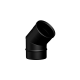 Pelletkachel rookkanaal zwart RVS, Ø80mm premium line, 45° bocht