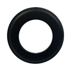 Kachelpijp zwart RVS, rozet, diameter Ø130