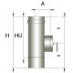 Enkelwandig rookkanaal RVS, Inspectiesectie 200mm, diameter Ø180