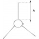 Enkelwandig rookkanaal RVS, Multifunctionele beugel, diameter Ø180