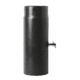 Kachelpijp zwart geëmailleerd staal met smoorklep, 250mm pijp, diameter Ø150