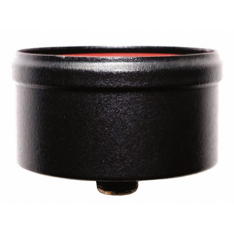 Condensatie cap zwart met afvoer, diameter Ø100mm.